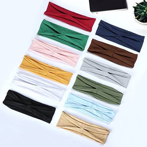 Lotus78 12 Pack Headbands For Women Yoga Elastic Hair Bands Workout Running Sport Non Slip Sweat Hair Wrap For Girls(Feel Icon) #TOP4