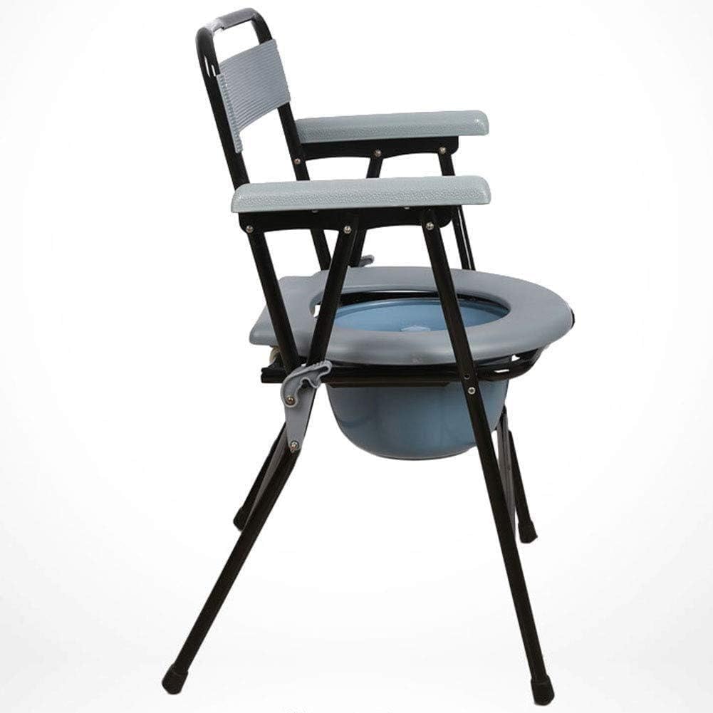 Bedside Commode, Commode Chair Bedside Commode Folding Lightweight Commode Chair Liners, Folding Bathroom Support with Removable Potty Portable Toilet