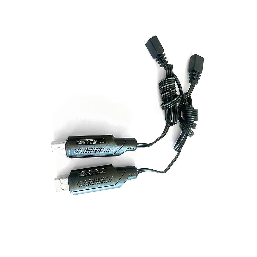 AMORIL 2 Pack USB Charger Dean-Style T Connector for 1:14 RC Car