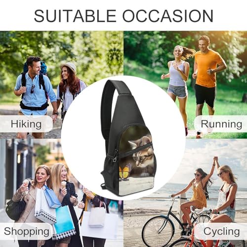 Morrales tipo Sling Bag Cat Butterfly para Hombres y Mujeres miniatura 6