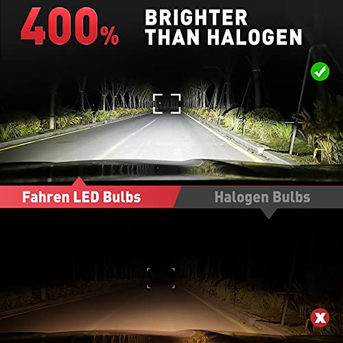 Krieges Fahren 9006/HB3 LED Bulbs,upgrade 16000 Lumens Super Bright LED 6500K Cool White IP68 Waterproof, Pack of 2 - Thumbnail 2