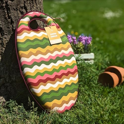 Robert Frederick Garden Kneeler - Wavy Design - Padded Memory Foam, Multicoloured - Image 4