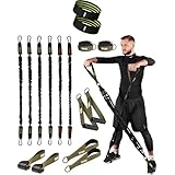 Tube Resistance Bands for Working Out Men and Women - Exercise Bands Resistance Bands Set, Resistance Band Bar, Handles, Ankle Straps, Foot Straps and Door Anchor (Bundle)