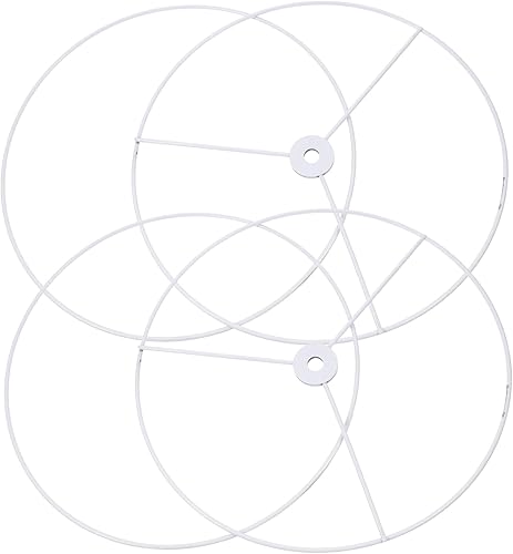 Angoily 2 juegos de pantalla de hierro, marco redondo resistente para lámparas de techo, diseño elegante, fácil montaje para decoración del hogar y