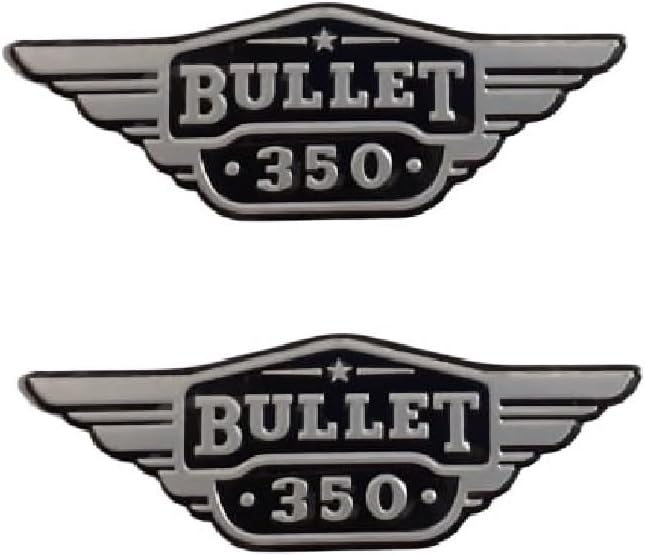 Bullet 350 Tool Box Monogram for Classic Electra Standard Thunderbird Reborn Meteor (PVC, Chrome, Set of 2)