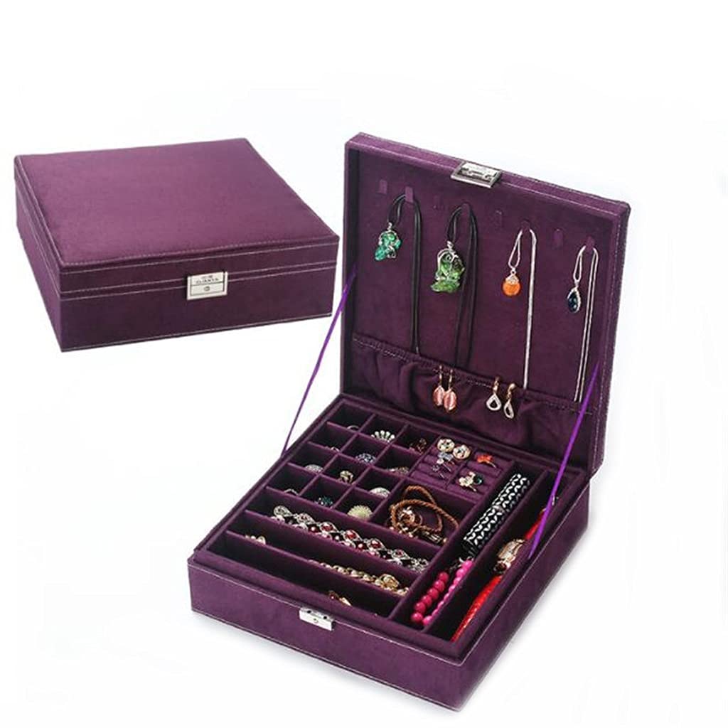 Caja de presentación de Terciopelo a la Moda, joyería, Collares, Pendientes, Pulseras, Anillos, Cajas de Almacenamiento, Organizador, Estuches de Transporte para joyería