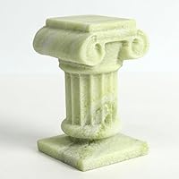 DUANYAN Marble Roman Pillar Statue - Handcrafted Mini Column Sculpture for Coffee Table, Bookshelf, Weddings, Home Decor (3.3"D x 5.3"H)