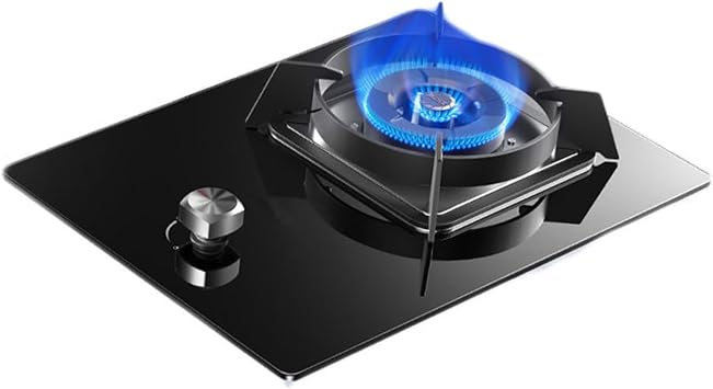 Gas Stove,Portable Tempered Glass Gas Hob LPG/NG Cooker,for Home Camping Garden Catering,Heat Load5.2KW/17742.4BTU,1 Burner Embedded Color LPG