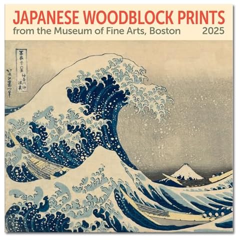 MFA, Boston, Japanese Woodblocks Mini Wall Calendar 2025, 7" x 7" Cover