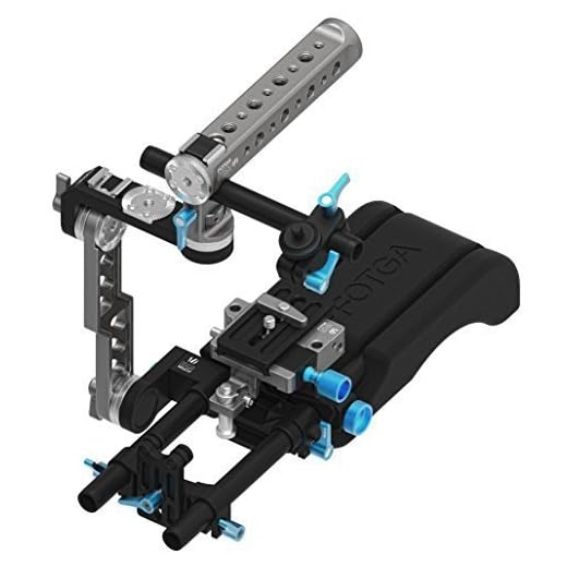 Fotga Instalación Rápida Rotativo Manejar y Brazo Cámara Rig Jaula con 15 mm Placa Estándar Rail Varillas de Liberación Rápida para Blackmagic BMCC BMPCC Canon 5D MarkII MarkIII 5DIV Sony A7R A7RII A7 A7II A7S A7SII Panasoic GH3 GH4 Nikon D500 BMPC URSA URSA mini