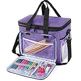 ► Alta calidad y buen tamaño: hecho de material de nylon duradero, con cierre de cremallera de dos vías liso. Tamaño: L39.3cm * W24.8cm * H29.2cm. Un regalo imprescindible para los entusiastas del tejido de punto.