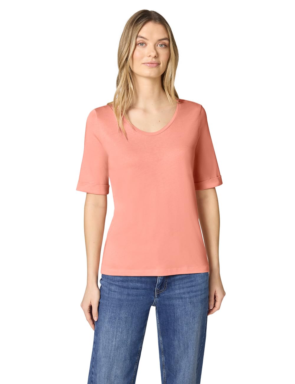Damen T-Shirt mit Turn-Up