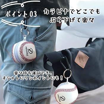 Amazon.co.jp: 野球ボール型ポーチ付き エコバック 【ブラック