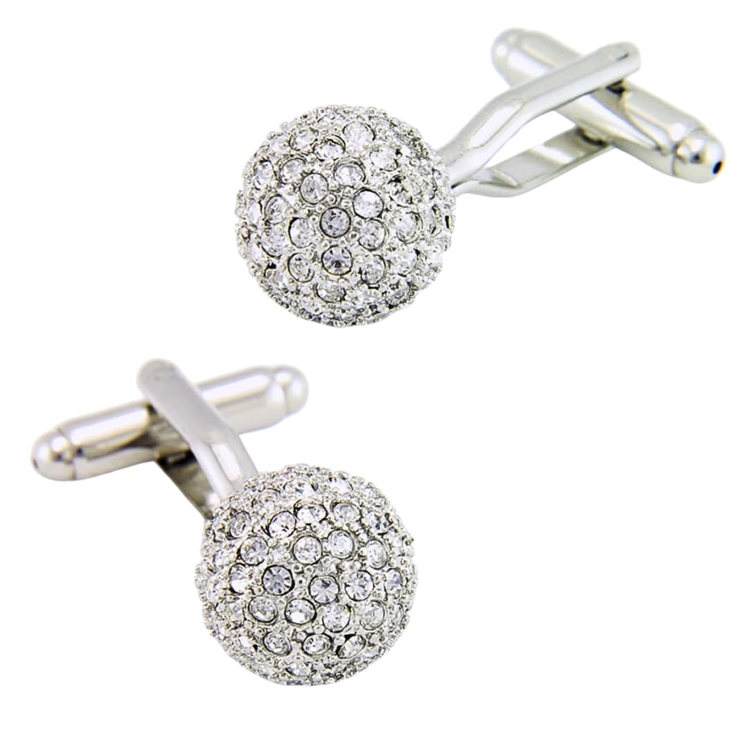 Bouton de Manchette Homme | Boutons de Manchette Diamant Strass | Acier Inoxydable | Cadeau pour Hommes | Accessoire de Mariage | Bijou Luxe pour Chemise Poignet Mousquetaire