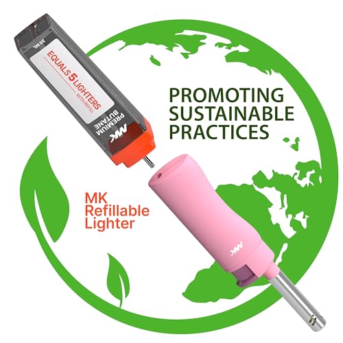 Encendedores MK 4 piezas con recarga y llama a prueba de viento miniatura 5