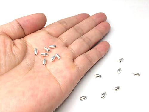 Miniatura 4 de Adabele - 20 cuentas sueltas de plata de ley 925 auténtica 925 de 0.217 in, pequeñas sin costuras, para hacer joyas, SS112