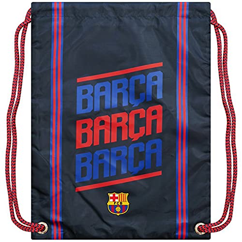 Icon Sports Fan Shop FC Barcelona World Soccer Club Logotipo do time oficialmente licenciado Cinch Bag, Barca_Navy, tamanho único