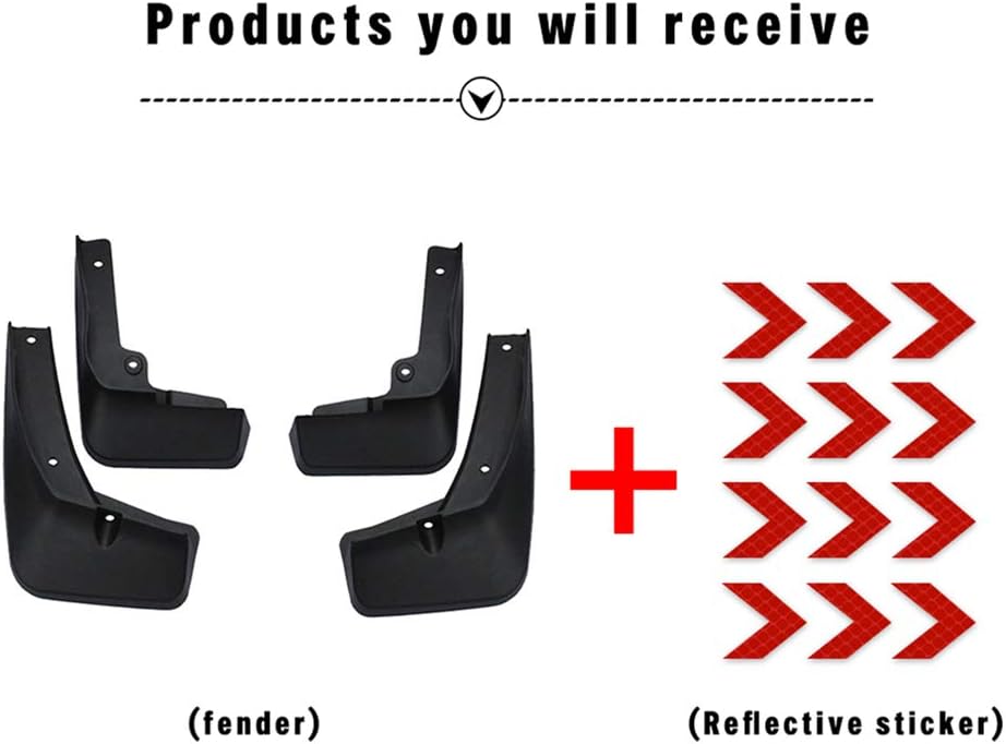SureKit Car Custom Mud Flaps Splash Guards for Mitsubishi Eclipse Cross 2018 2019 Fender Flares Mudflaps Mudguards Front and Rear Wheel 4Pcs (red)