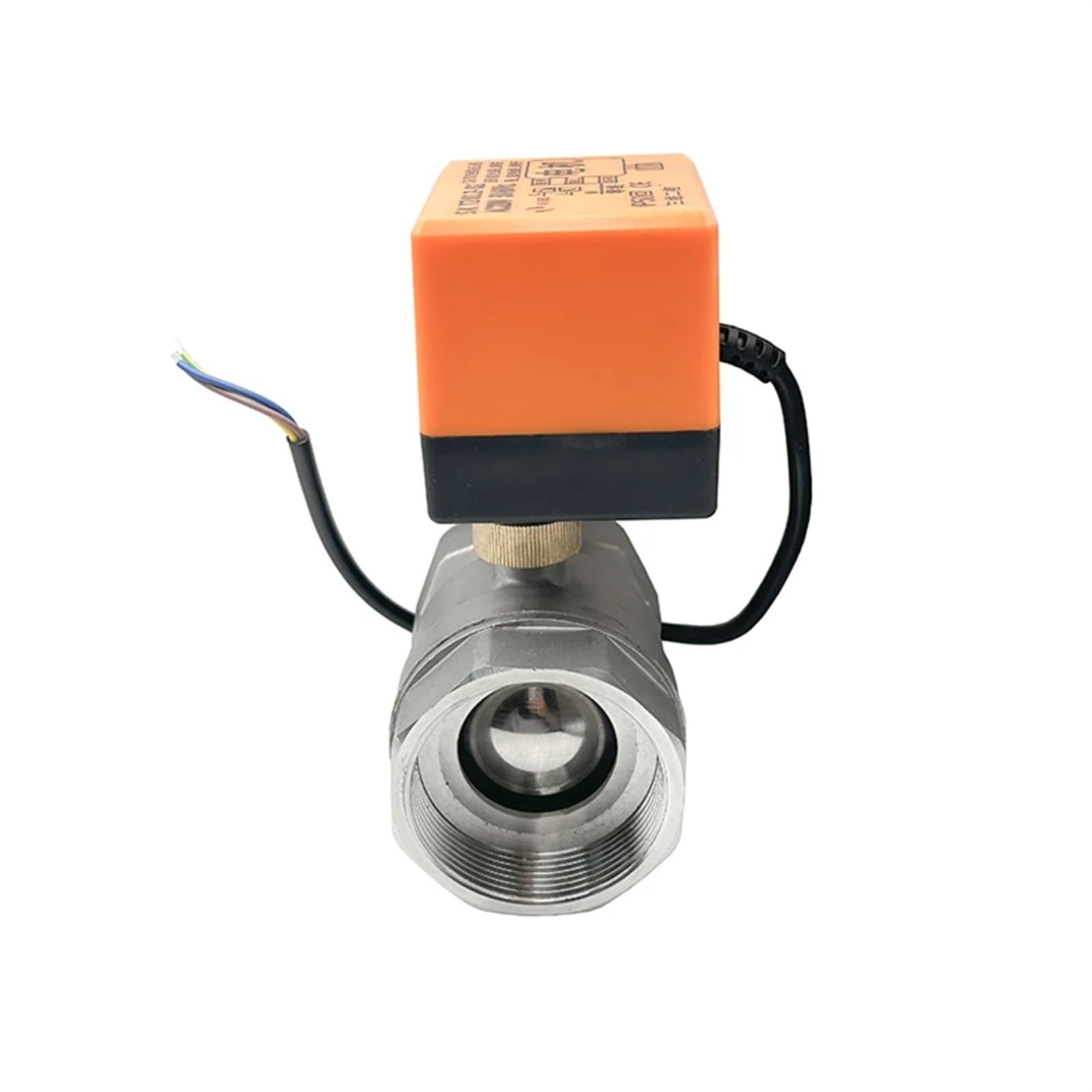 Válvula de Bola motorizada Acero Inoxidable 2 vías, 1/2 ", 3/4", 1, 1-1/4", 2", 220v, 12v, 24v, 3 Cables, Controles, válvula eléctrica for Agua(24VAC-CR02,DN25)