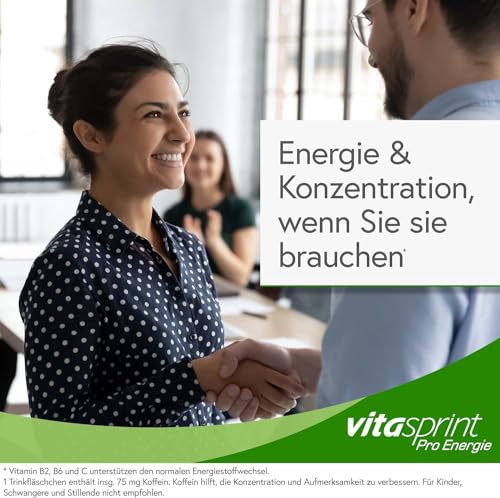 Vitamine - Vitasprint Pro Energie, 24 St. – Das Nahrungsergänzungsmittel mit dem Extraschub* an Vitaminen wie Vitamin B6 und Vitamin C, Ginsengwurzel- und Guaranasamen-Extrakt für mehr Energie