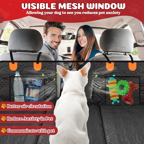 Back Seat Extender for Dogs, Dog Car Seat Cover Hard Bottom, Pet Seat Cover with Mesh Window, Dog Seat Covers for Car Travel Camping, Dog Hammock for Car, Truck, Dog Trunk Cover for SUV Back Seat Extender for Dogs, Dog Car Seat Cover Hard Bottom, Pet Seat Cover with Mesh Window, Dog Seat Covers for Car Travel Camping, Dog Hammock for Car, Truck, Dog Trunk Cover for SUV