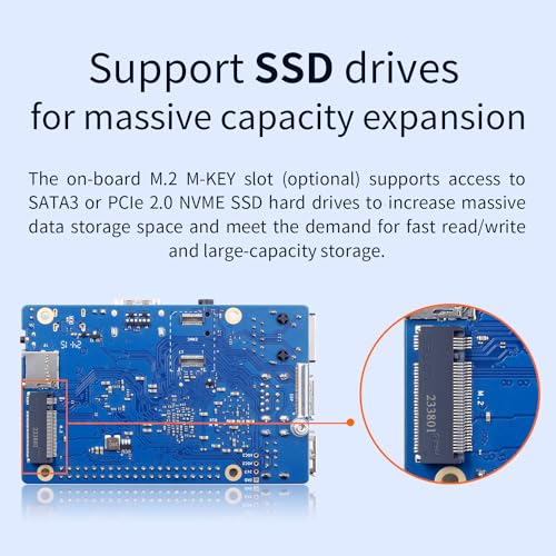 Image of Orange Pi 3B 2GB /4GB /8GB LPDDR4 /4X Rockchip RK3566 4-Core 64-Bit Single Board Computer with eMMC Socket, WiFi 5 and Bluetooth 5.0, Development Board Run Linux /Ubuntu /Debian /Android (8GB+Power Supply)