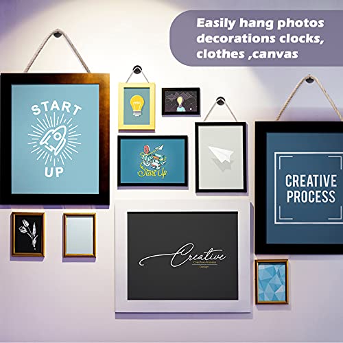 Image of 50 Pieces One Step Hangers Picture Hangers for Drywall Picture Hanging Nails Iron Alloy Photo Frame Hanger Kit for Wood Hardware Mounting (30Ib)