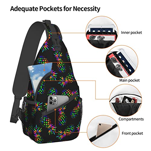 Image of Sling Backpack For Men Hiking Daypack Crossbody Shoulder Bag Travel Chest Pack | Hiking