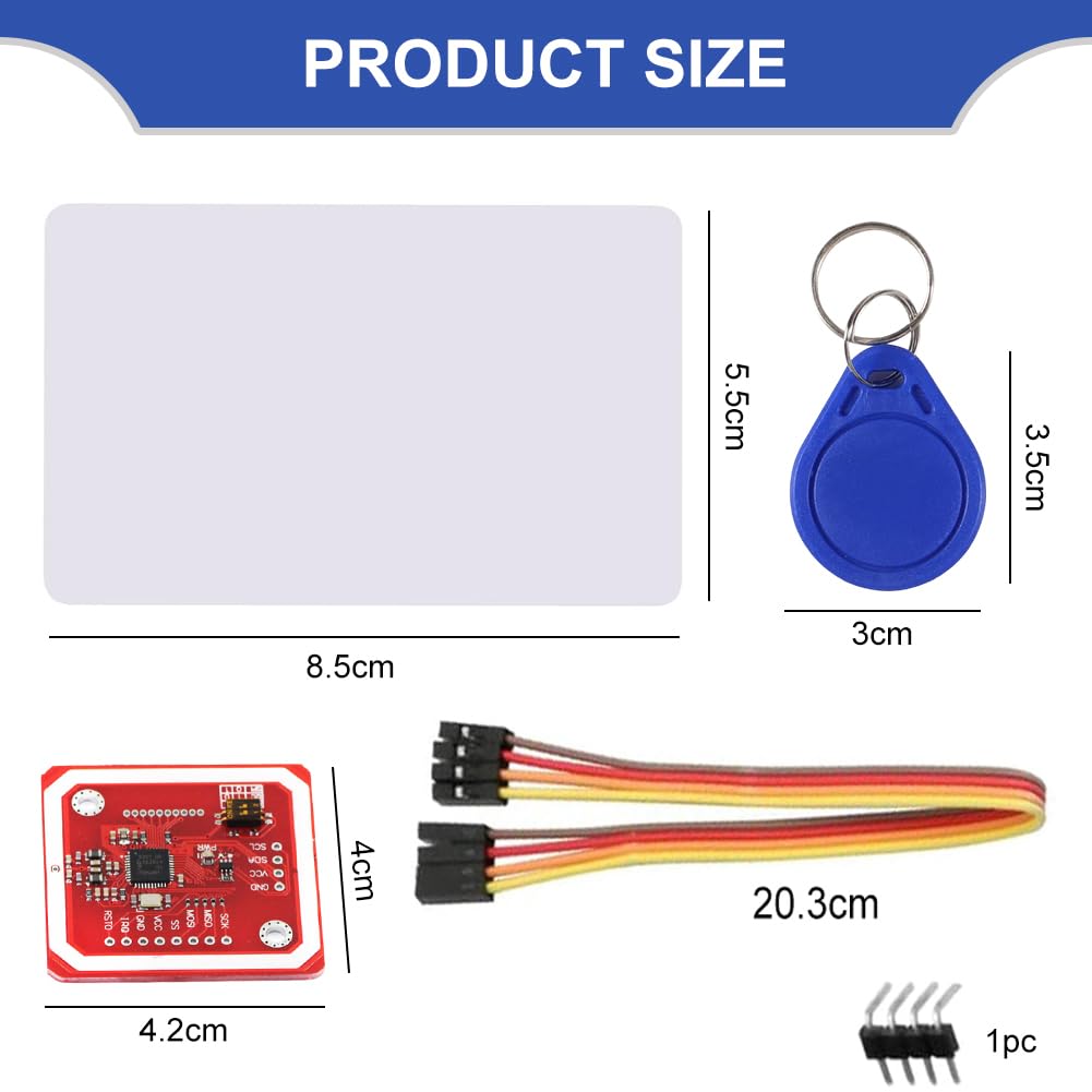 PN532 NFC moduł RFID, zestaw modułów do komunikacji bliskiego pola I2C, moduł odczytu kart NFC RFID, moduł do odczytu kart z kartą NFC, chipem i kartami, kompatybilny z telefonami Arduino i Android