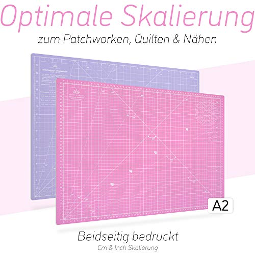 Lange & König A2 rolsnijder set incl. A2 snijmat, rolsnijder, 5 reservemesjes, patchwork-liniaal + 20 stofklemmen als… - Image 3