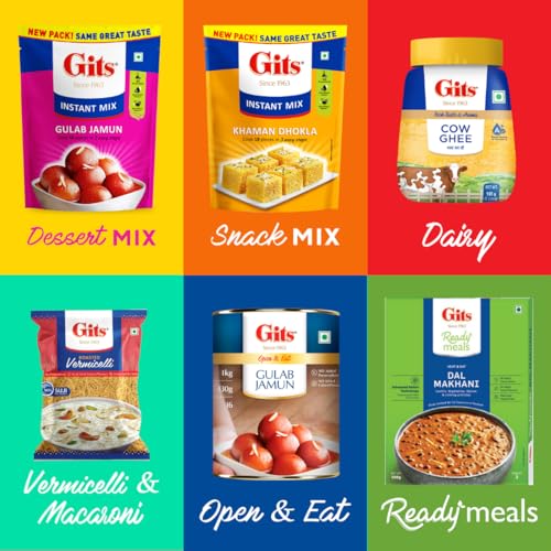Image of Gits Instant Rice Idli Breakfast Mix,Makes 90 Rice Idlis, Pure Veg, Authentic South Indian Breakfast Recipe, 1Kg