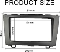 Vista 3 de Kit de montaje de montaje de montaje de radio DIN doble DIN compatible con bisel estéreo Honda CR-V CRV 2007-2011