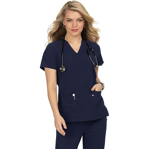 KOI Next Gen Hustle and Heart Women's 3-Pocket Stretch Scrub Top