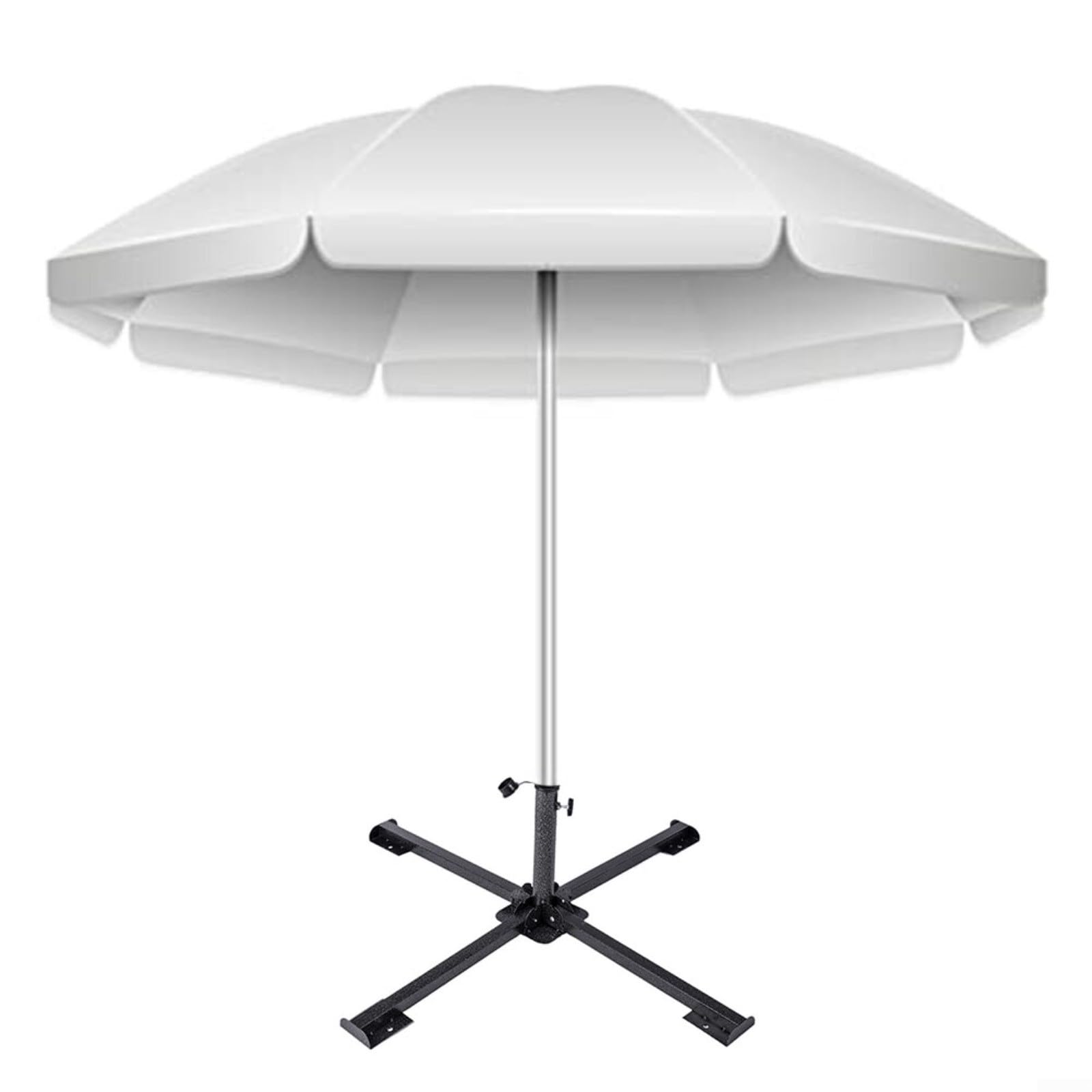 Regulowany metalowy stojak na parasol z centralnym otworem, przenośny, składany, do ogrodu, na plażę, kemping, solidny uchwyt na parasol zewnętrzny dla zwiększonej stabilności
