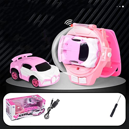 Mini carro de desenho animado de controle remoto, Carro de controle remoto removível bonito no relóg