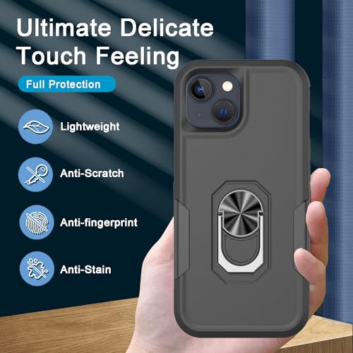 Coque iPhone 15 Plus avec verre trempé antichoc noir - 6