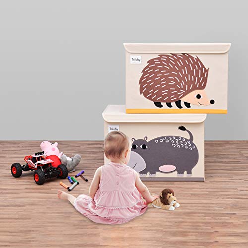 Triluby Foldable Toy Chest With Flip-Top Lid, Baby Fabric Toy Box, Children Collapsible Toy Storage Bin/Organizer/Basket/Trunk For Kids, Boys, Girls, Toddler And Baby Nursery Room(Ivory Unicorn) #TOP7