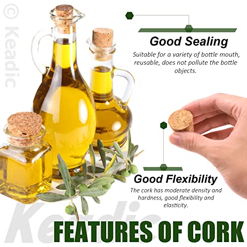 Keadic 120 Pcs 8 Sizes Wooden Tapered Cork Plug Assortment Set Soft Wood Wine Bottle Corks Stoppers Replacement For Wine And Beer #TOP3