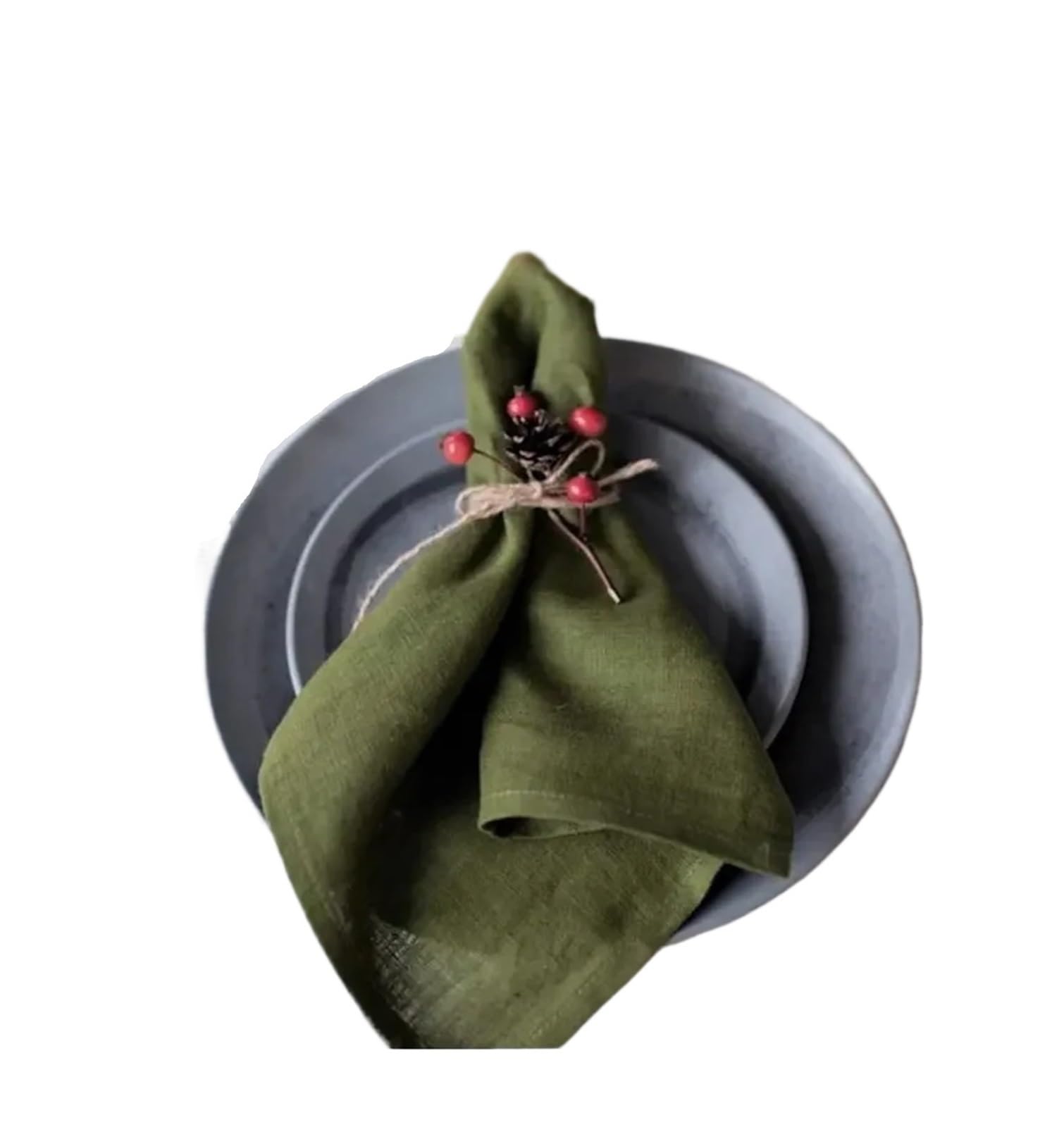 Napkins Cloth Linen Napkins Restaurant Wedding Dinner Solid Color Cloth Pure Classical Custom Home Table Napkin(Color17-40X40CM-4pcs)