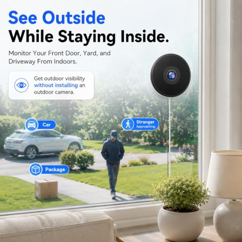 Image of DYPCO Window Camera, 2K Indoor Window Camera with 5G & 2.4G WiFi, Plug-in Window Camera for Home Security, Pet & Baby Monitor, Color Night Vision, Motion Detection, 2-Way Audio, App Control (White)