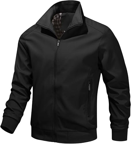 Bomber Jacket for Men Windbreaker Light Weight Jacket Men's 