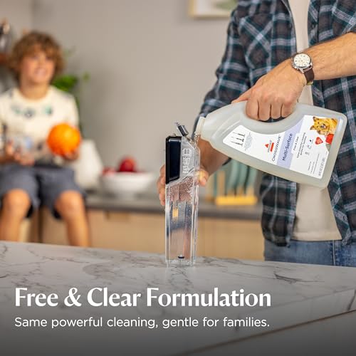 Bissell Multi‑Surface Free & Clear Floor Cleaning Solution, 64 oz – Fragrance‑Free Cleaner for Sealed Hard Floors & Area Rugs, Safe for Kids & Pets, Compatible with CrossWave & SpinWave Machines - image 2