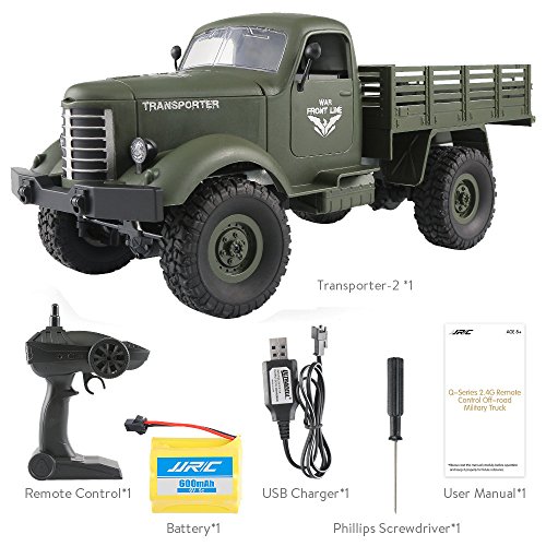 Best Deals! HHoo88 Q60/Q61 RC Car 1/16 2.4G Remote Control 4/6WD Track Off-Road Military Truck RTR T...