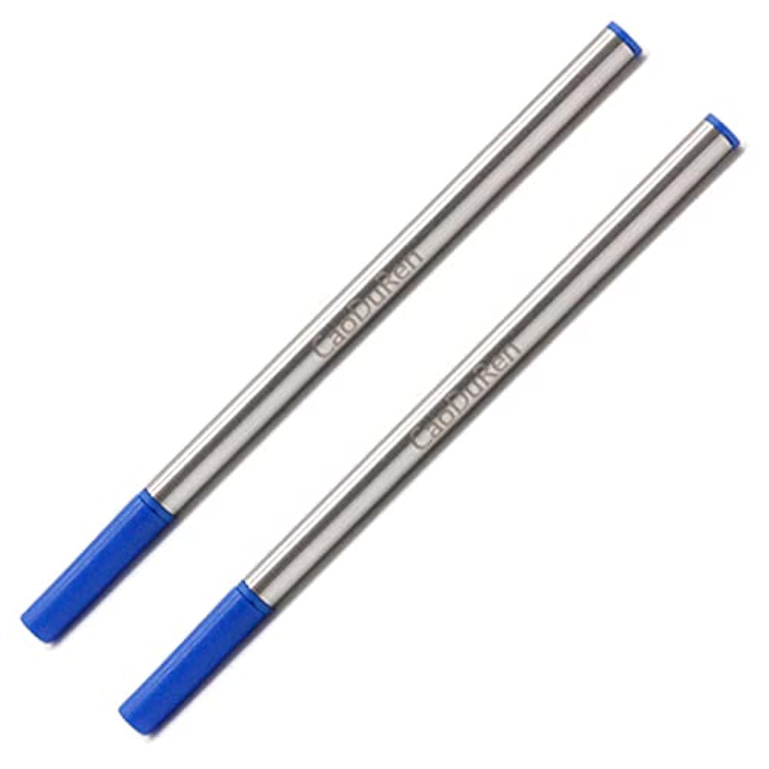 L: 4.3" 109mm, 0.5 mm Tip, Compatible Rollerball Pen Refills Compatible with Waterman #S0112670 / 540951/54090 Ballpen, German Ink, (Blue 2PCS)