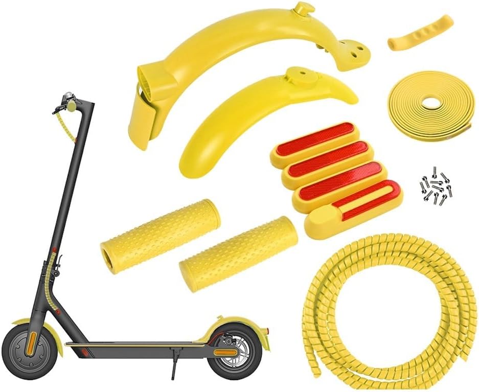 Kit Front Rear Mudguard Scooter Accessories Electric Scooter Compatible Compatible with M365 1s Pro 2 Silicone Gel Brake Handle Lever(Blue)