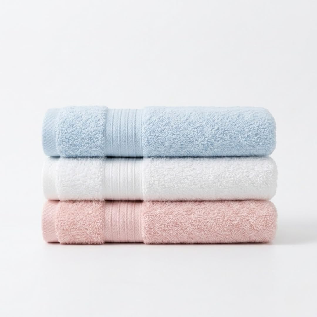 The Nayak Company Ultra Soft 100% Bamboo Tap & Dry Face Towels, Highly Absorbent, Multi-Colour, 12x12 in, Pack of 3-image-48