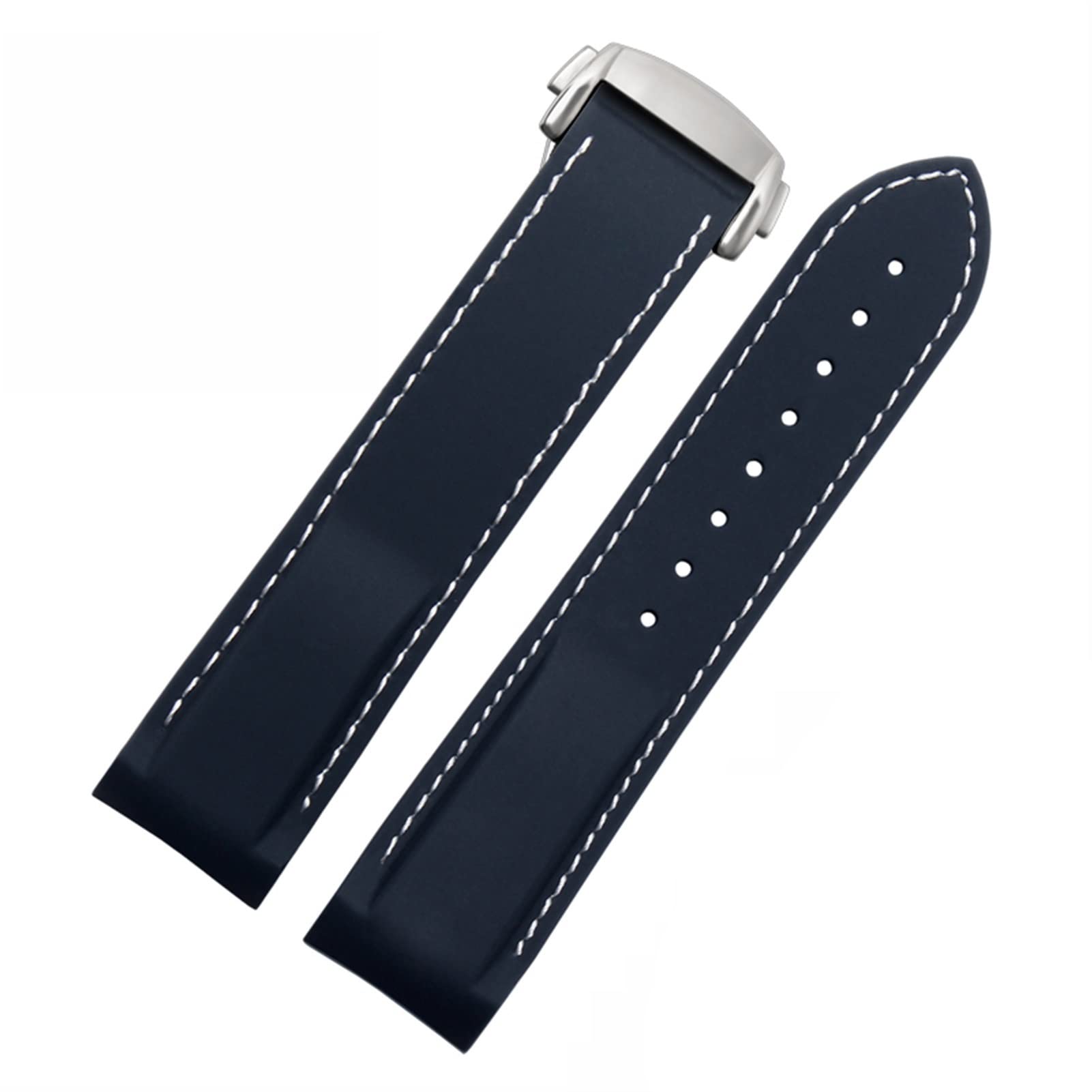 20 mm 22 mm silikonowy opaska zegarkowa Omega Seamaster 007 Wodoodporna bransoletka z paskiem na nadgarstek z składaną klamrą