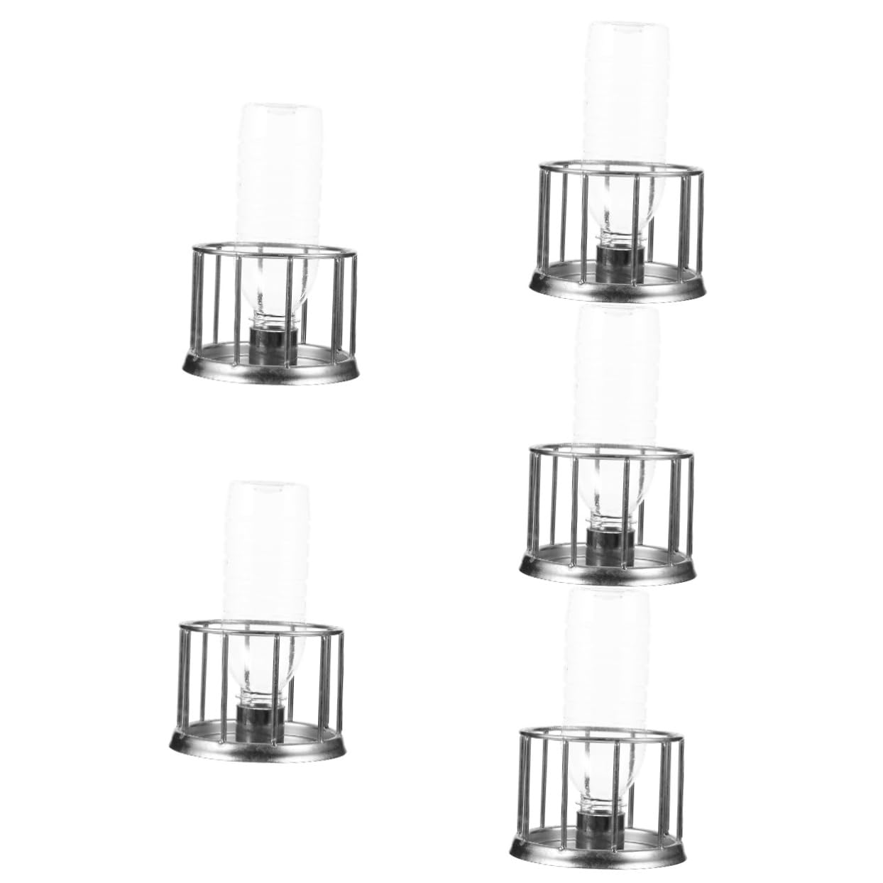 SUPVOX 5pezzi Ciotola per Rettili Inossidabile Mini Dispenser per Tartarughe e Rettili Tartarughe Terrestri e Piccole Creature Domestiche