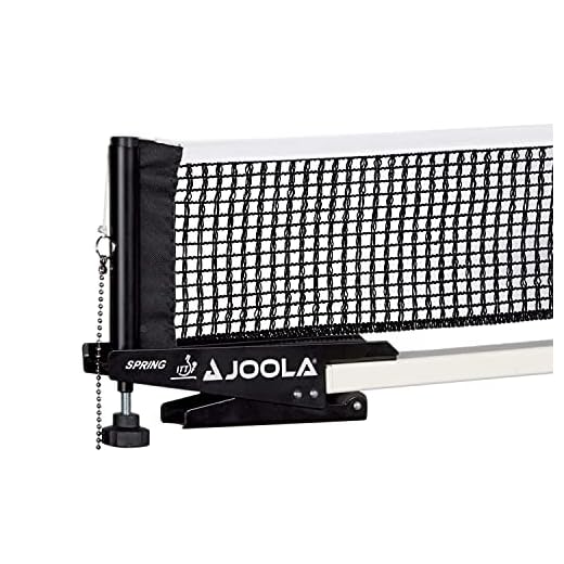 JOOLA Rede de tênis de mesa profissional Spring e conjunto de postes – Aprovada por torneios ITTF – Rede de pingue-pongue de 182,88 cm com grampo ativado por mola