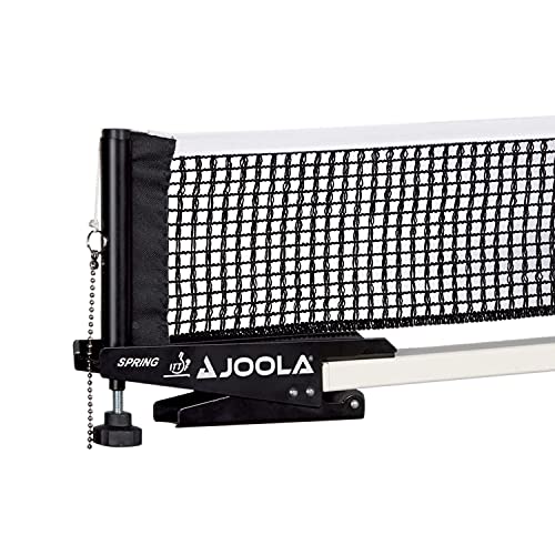 JOOLA Spring Professional Table Tennis Net and Post Set - ITTF Tournament Approved - 72in Regulation Ping Pong Net with Spring Activated Clamp Attachment